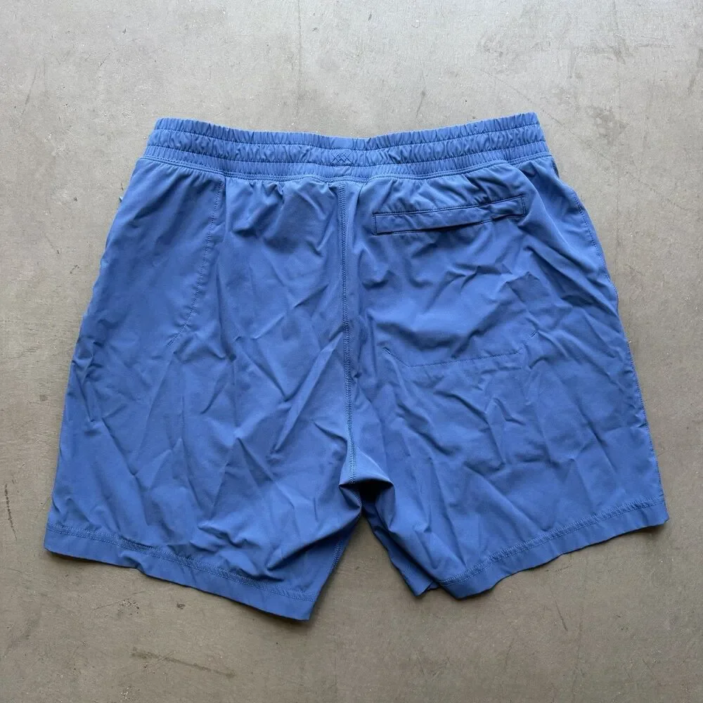 Rhone Shorts Mens L Blue Mako Linerless Gym Drawstring 7